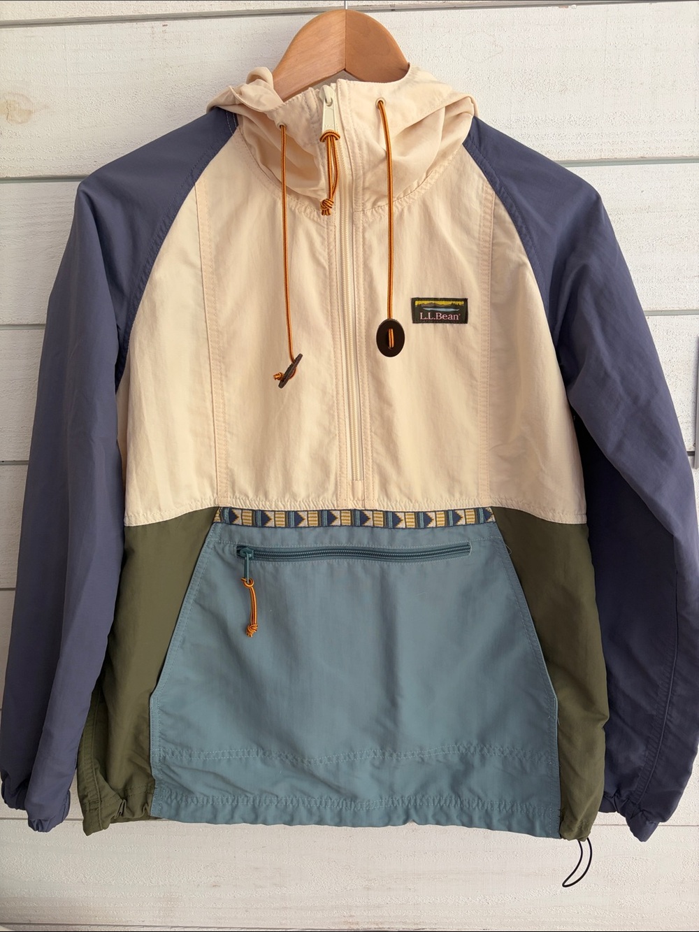 L.L. Bean Mountain Classic Anorak Multi-Color Jacket XS Petite